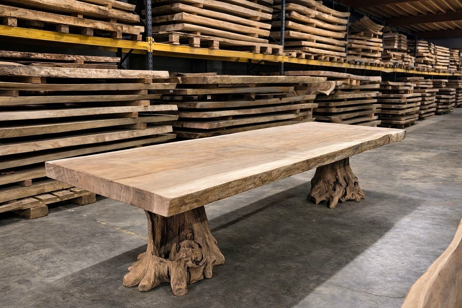 Eettafel bij de stellingen